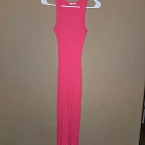 Sleeveless Pink Maxi Dress